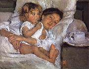 Mary Cassatt Breakfast on bed oil on canvas